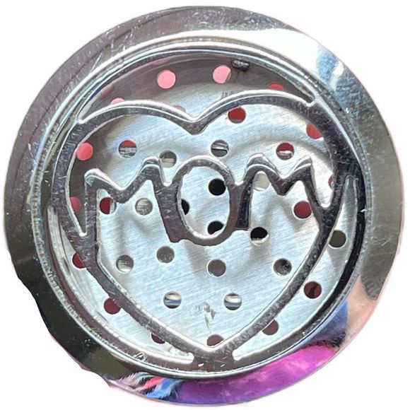 CAR VENT CLIP silver tone essential oil diffuser with wicks - mom ❤️ - Picture 1 of 4